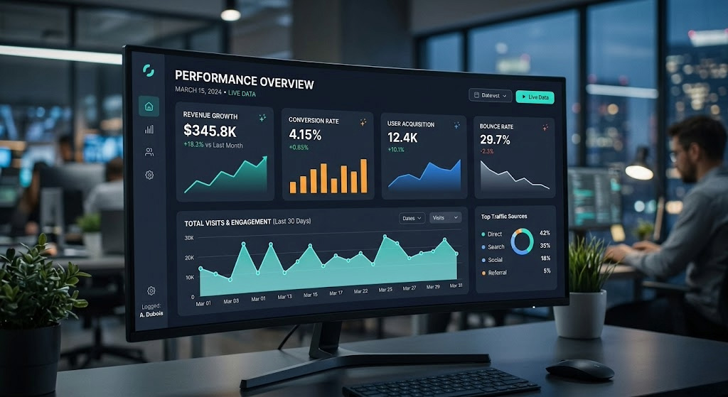 tableau de bord ROI service client intelligence artificielle